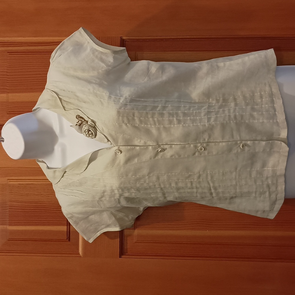 Odille Cream Button-Up Blouse